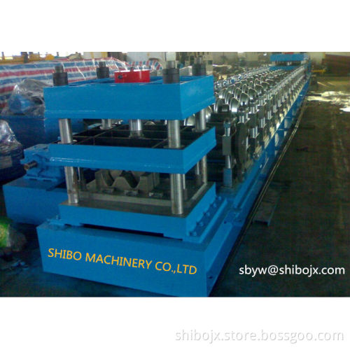 Two Wave Guardrail cold Roll Forming Machine , highway guardrail pretection sheet forming machine